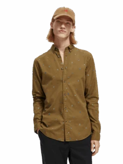 Scotch & Soda Slim Fit Embroidered Oxford Shirt 20 Scotch & Soda Slim Fit Embroidered Oxford Shirt -Scotch & Soda 169054 Combo 20B MDL CRP