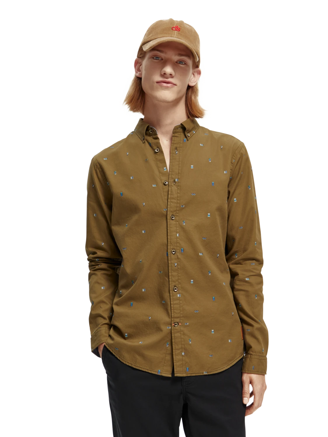 Scotch & Soda Slim Fit Embroidered Oxford Shirt 11 Scotch & Soda Slim Fit Embroidered Oxford Shirt - Image 9