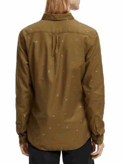 Scotch & Soda Slim Fit Embroidered Oxford Shirt 14 Scotch & Soda Slim Fit Embroidered Oxford Shirt -Scotch & Soda 169054 Combo 20B NHD BCK