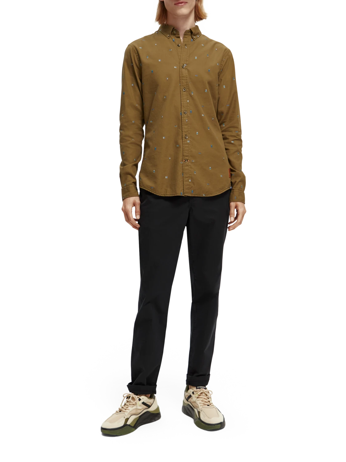 Scotch & Soda Slim Fit Embroidered Oxford Shirt 4 Scotch & Soda Slim Fit Embroidered Oxford Shirt - Image 2