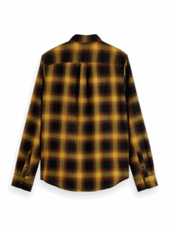 Scotch & Soda Slim Fit Lightweight Checked Herringbone Shirt -Scotch & Soda 169058 Combo 20B BCK