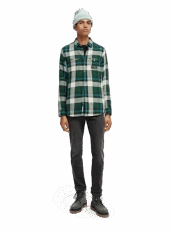 Scotch & Soda Regular-Fit Checked Cotton Shirt -Scotch & Soda 169062 Combo 20B MDL FNT