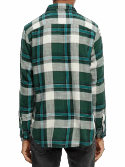 Scotch & Soda Regular-Fit Checked Cotton Shirt -Scotch & Soda 169062 Combo 20B NHD BCK