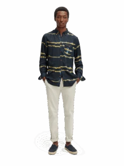 Scotch & Soda Regular Fit Pocketed Tie-Dye Shirt -Scotch & Soda 169069 Combo 20B MDL FNT