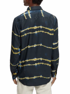 Scotch & Soda Regular Fit Pocketed Tie-Dye Shirt -Scotch & Soda 169069 Combo 20B NHD BCK