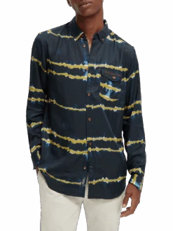 Scotch & Soda Regular Fit Pocketed Tie-Dye Shirt