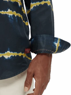 Scotch & Soda Regular Fit Pocketed Tie-Dye Shirt -Scotch & Soda 169069 Combo 20B NHD DTL1