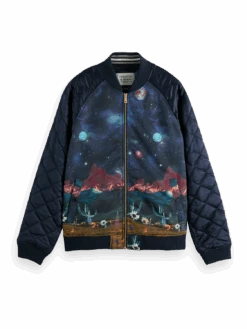 Scotch & Soda Printed Bomber Jacket -Scotch & Soda 169112 Combo 20A FNT