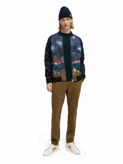 Scotch & Soda Printed Bomber Jacket -Scotch & Soda 169112 Combo 20A MDL FNT
