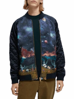 Scotch & Soda Printed Bomber Jacket