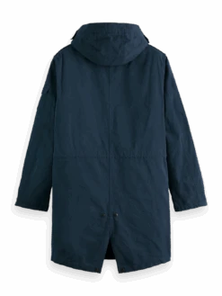Scotch & Soda Long Teddy-Lined Parka -Scotch & Soda 169113 Navy BCK