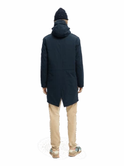 Scotch & Soda Long Teddy-Lined Parka -Scotch & Soda 169113 Navy MDL BCK