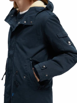 Scotch & Soda Long Teddy-Lined Parka -Scotch & Soda 169113 Navy NHD DTL2