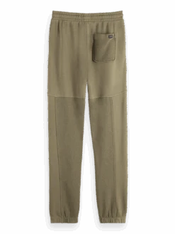 Scotch & Soda Patched Organic Cotton Felpa Sweatpants -Scotch & Soda 169124 Military BCK