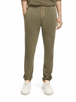 Scotch & Soda Patched Organic Cotton Felpa Sweatpants -Scotch & Soda 169124 Military MDL CRP