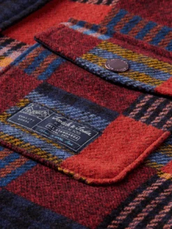 Scotch & Soda Patched Check Jacquard Overshirt -Scotch & Soda 169160 Combo 20A DTL6