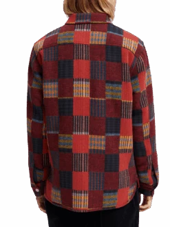 Scotch & Soda Patched Check Jacquard Overshirt -Scotch & Soda 169160 Combo 20A NHD BCK