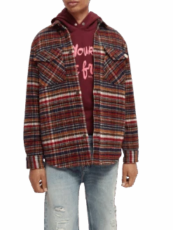 Scotch & Soda Checked Wool-Blend Overshirt