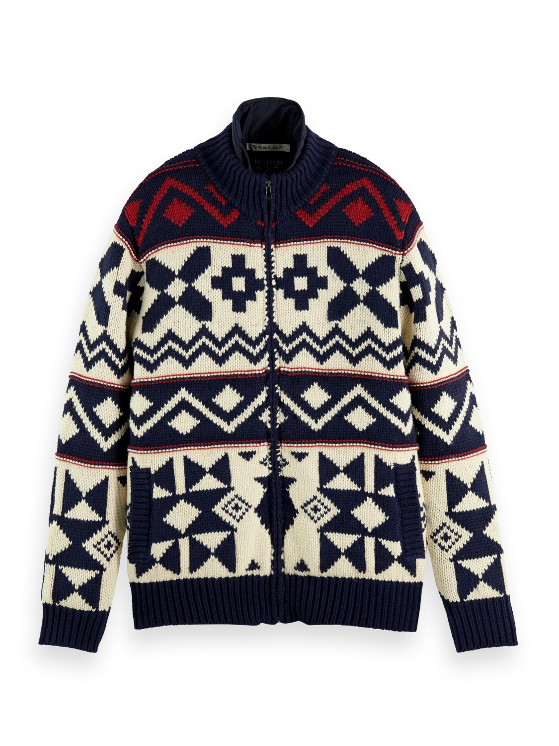 Scotch & Soda Chunky Wool-Blend Zip Cardigan With Detachable Inner Jacket 7 Scotch & Soda Chunky Wool-Blend Zip Cardigan With Detachable Inner Jacket - Image 5