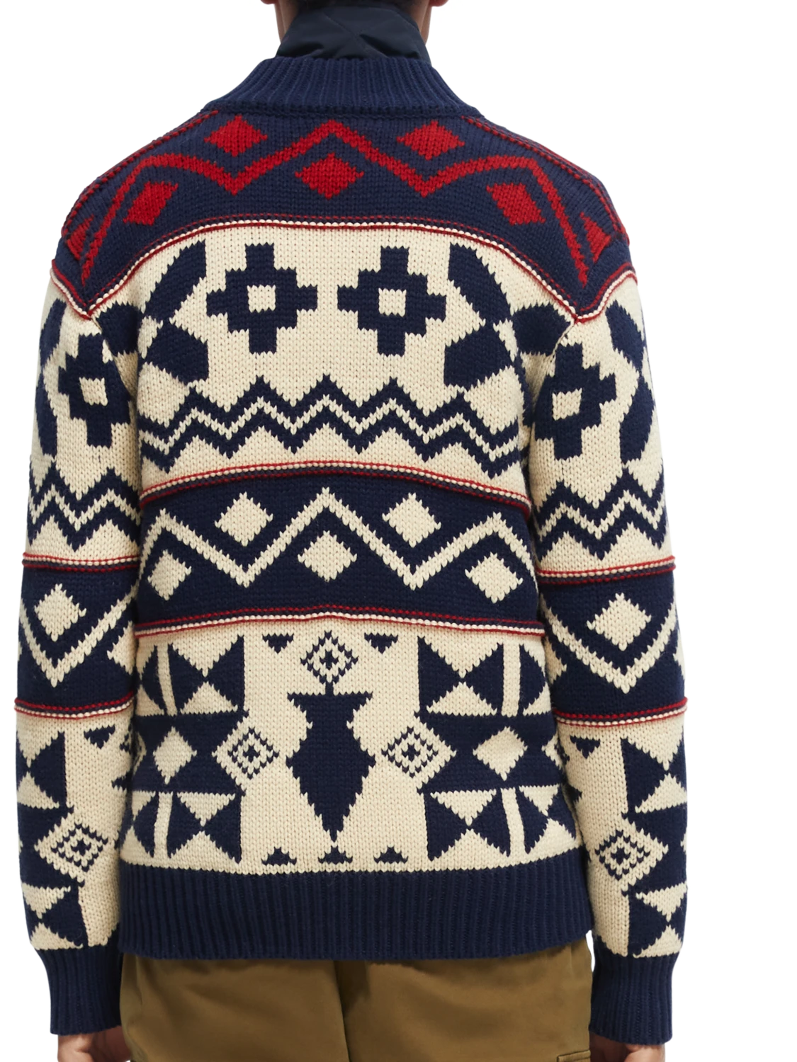 Scotch & Soda Chunky Wool-Blend Zip Cardigan With Detachable Inner Jacket 5 Scotch & Soda Chunky Wool-Blend Zip Cardigan With Detachable Inner Jacket - Image 3