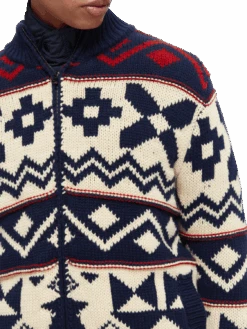 Scotch & Soda Chunky Wool-Blend Zip Cardigan With Detachable Inner Jacket 23 Scotch & Soda Chunky Wool-Blend Zip Cardigan With Detachable Inner Jacket -Scotch & Soda 169162 Combo 20A NHD DTL1