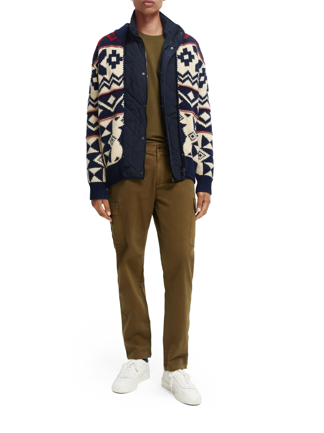 Scotch & Soda Chunky Wool-Blend Zip Cardigan With Detachable Inner Jacket 4 Scotch & Soda Chunky Wool-Blend Zip Cardigan With Detachable Inner Jacket - Image 2