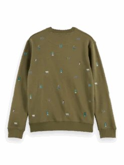 Scotch & Soda Embroidered Organic Felpa Sweatshirt -Scotch & Soda 169186 Combo 20A BCK