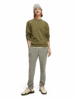 Scotch & Soda Embroidered Organic Felpa Sweatshirt -Scotch & Soda 169186 Combo 20A MDL FNT