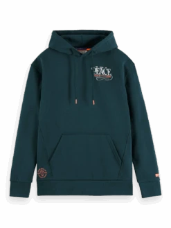 Scotch & Soda Artwork Felpa Hoodie -Scotch & Soda 169194 Space 20Green FNT