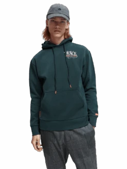 Scotch & Soda Artwork Felpa Hoodie -Scotch & Soda 169194 Space 20Green MDL CRP