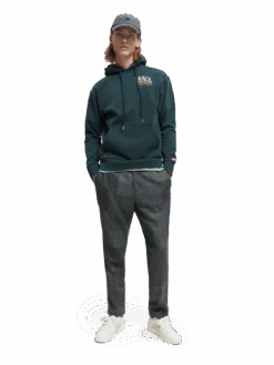 Scotch & Soda Artwork Felpa Hoodie -Scotch & Soda 169194 Space 20Green MDL FNT