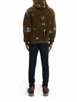 Scotch & Soda Printed Teddy Hoodie -Scotch & Soda 169319 Military NHD BCK