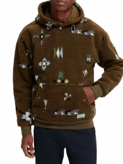 Scotch & Soda Printed Teddy Hoodie