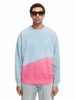 Scotch & Soda Tie-Dye Crewneck Organic Cotton Sweatshirt 23 Scotch & Soda Tie-Dye Crewneck Organic Cotton Sweatshirt -Scotch & Soda 169332 Combo 20A MDL CRP