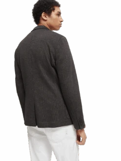 Scotch & Soda Knitted Single-Breasted Blazer 24 Scotch & Soda Knitted Single-Breasted Blazer -Scotch & Soda 169340 Combo 20A MDL BCK