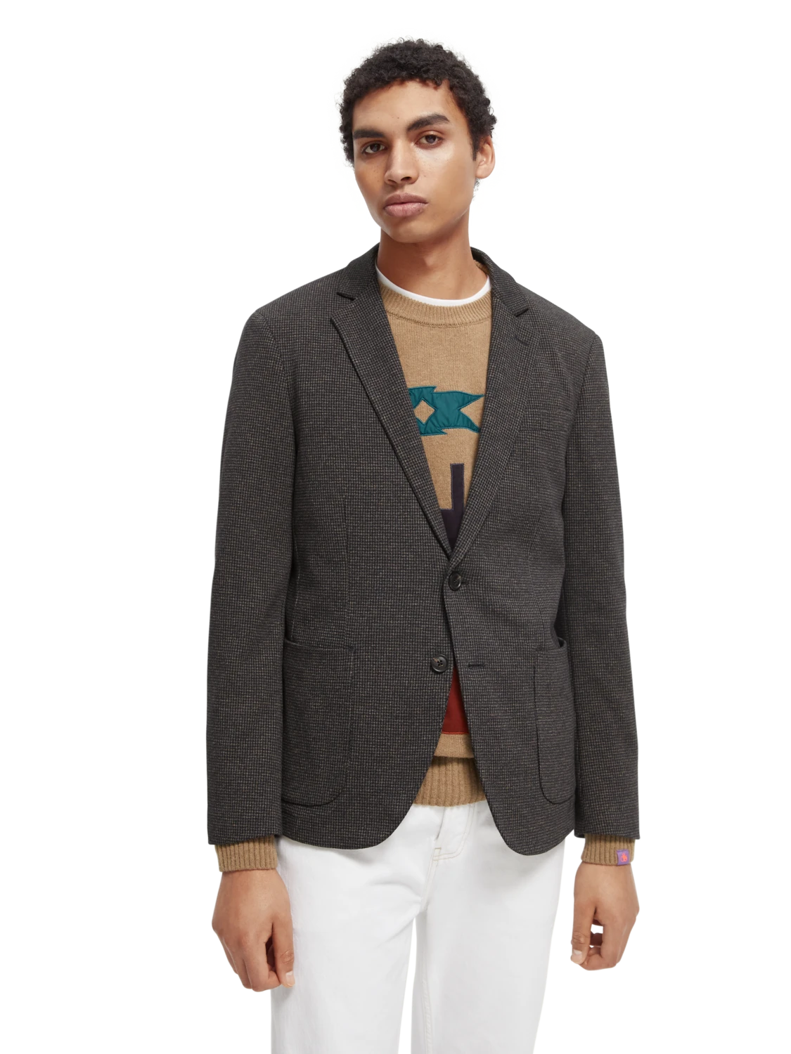 Scotch & Soda Knitted Single-Breasted Blazer 12 Scotch & Soda Knitted Single-Breasted Blazer - Image 10