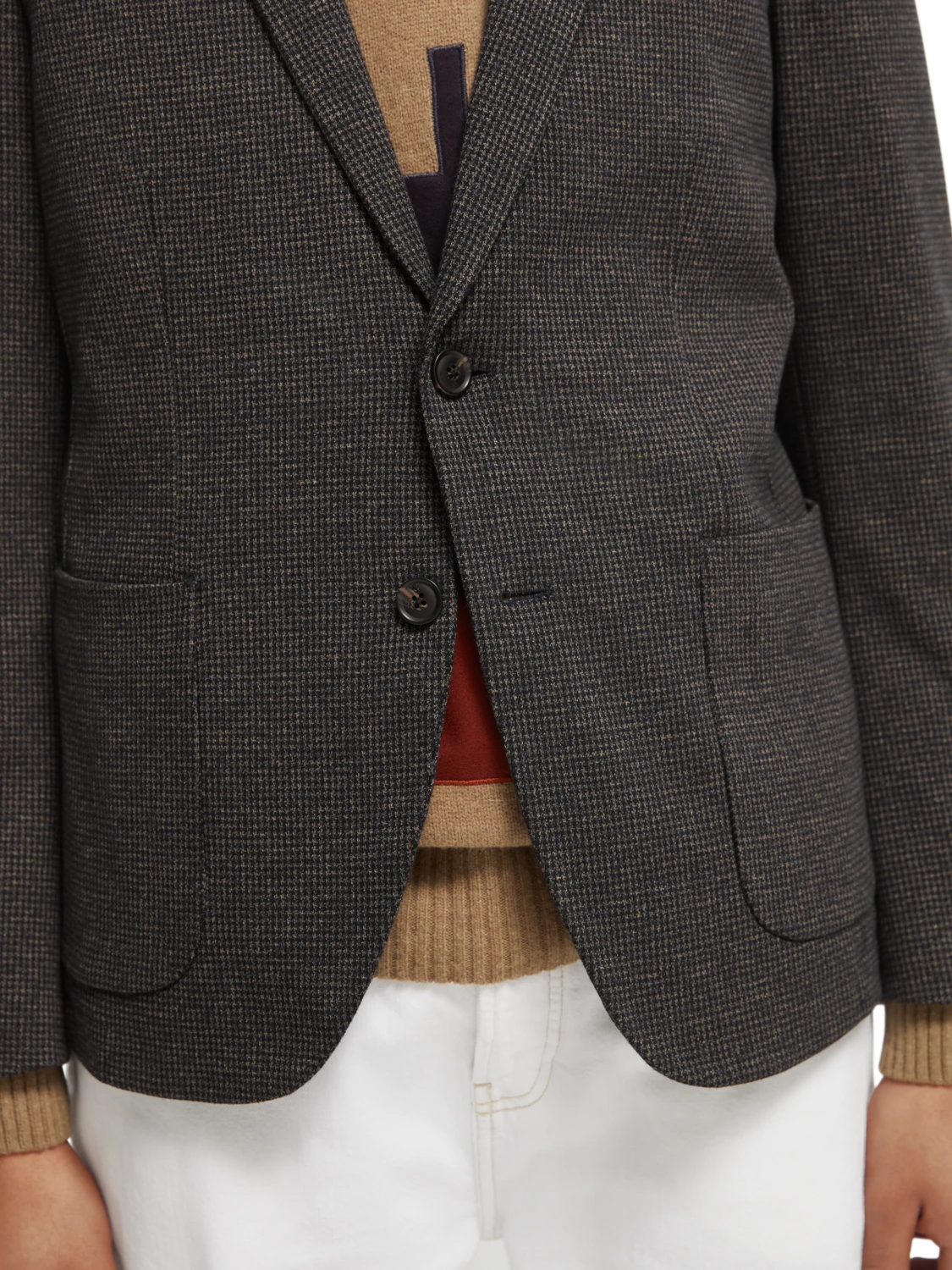 Scotch & Soda Knitted Single-Breasted Blazer 16 Scotch & Soda Knitted Single-Breasted Blazer - Image 14