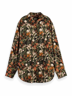 Scotch & Soda Printed Relaxed Fit Shirt -Scotch & Soda 169343 Meadow 20Deep 20Raspberry FNT