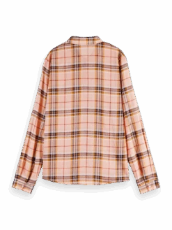 Scotch & Soda Printed Regular Fit Shirt 19 Scotch & Soda Printed Regular Fit Shirt -Scotch & Soda 169344 Winter 20Peach 20Check BCK