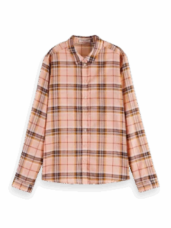 Scotch & Soda Printed Regular Fit Shirt 18 Scotch & Soda Printed Regular Fit Shirt -Scotch & Soda 169344 Winter 20Peach 20Check FNT