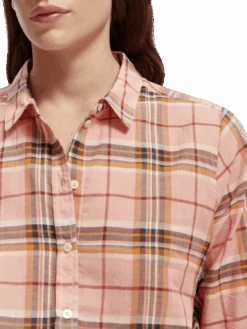 Scotch & Soda Printed Regular Fit Shirt 17 Scotch & Soda Printed Regular Fit Shirt -Scotch & Soda 169344 Winter 20Peach 20Check NHD DTL1