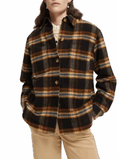 Scotch & Soda Checked Shirt Jacket -Scotch & Soda 169359 Multi 20Plaid NHD DTL1