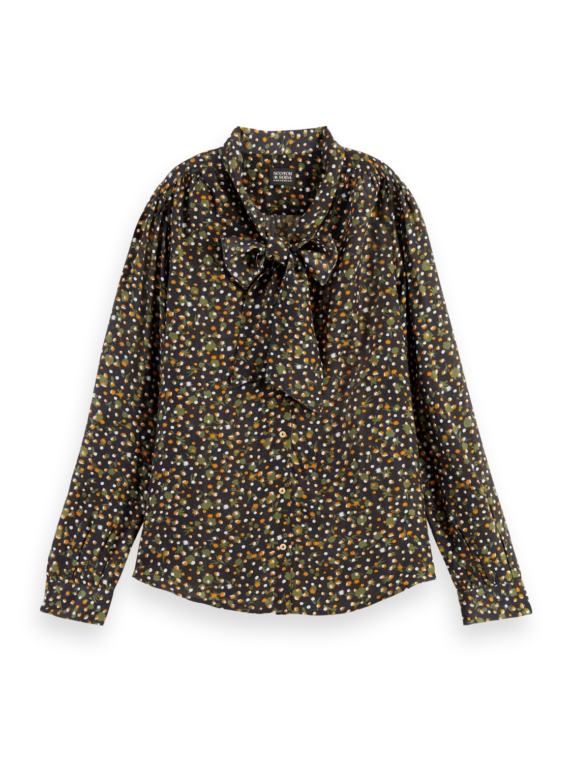Scotch & Soda Lightweight Shirt With Ribbon Collar 7 Scotch & Soda Lightweight Shirt With Ribbon Collar - Image 5