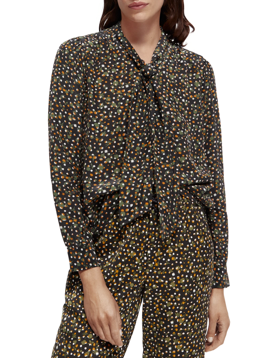 Scotch & Soda Lightweight Shirt With Ribbon Collar 3 Scotch & Soda Lightweight Shirt With Ribbon Collar