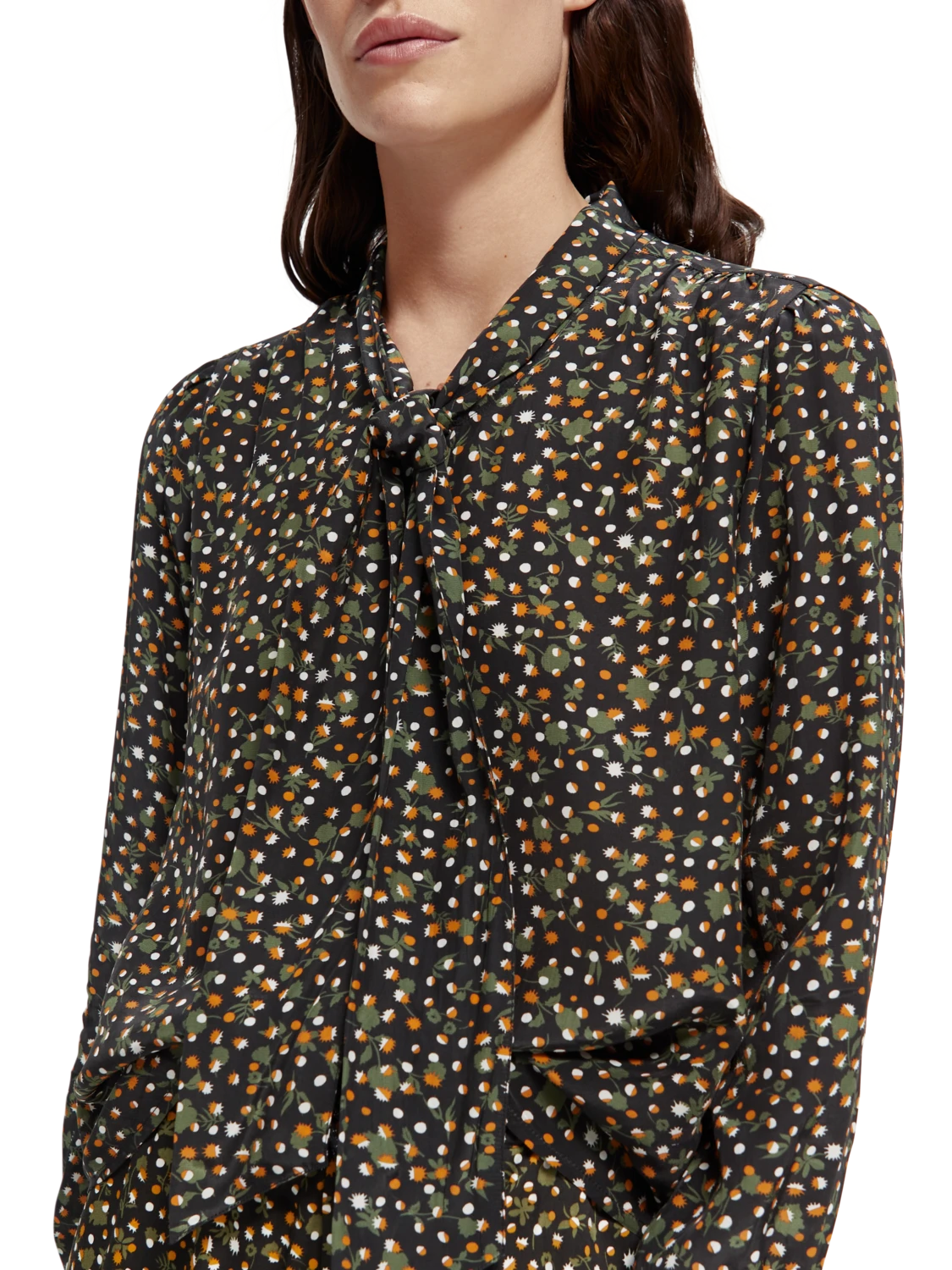 Scotch & Soda Lightweight Shirt With Ribbon Collar 6 Scotch & Soda Lightweight Shirt With Ribbon Collar - Image 4