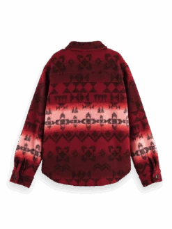 Scotch & Soda Printed Jacquard Overshirt -Scotch & Soda 169364 Aztec 20Burnt 20Saffron BCK