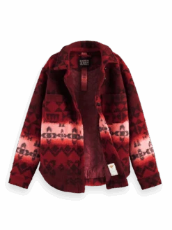 Scotch & Soda Printed Jacquard Overshirt -Scotch & Soda 169364 Aztec 20Burnt 20Saffron DTL1