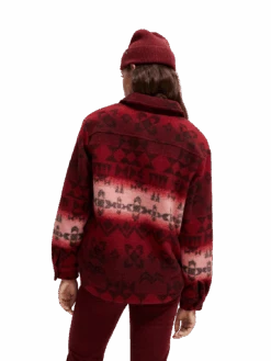 Scotch & Soda Printed Jacquard Overshirt -Scotch & Soda 169364 Aztec 20Burnt 20Saffron MDL BCK