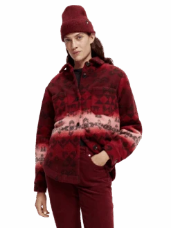 Scotch & Soda Printed Jacquard Overshirt -Scotch & Soda 169364 Aztec 20Burnt 20Saffron MDL CRP