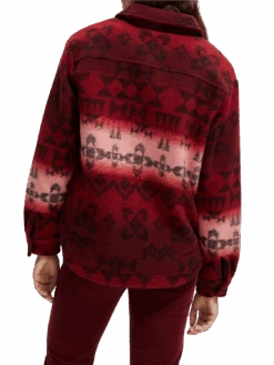 Scotch & Soda Printed Jacquard Overshirt -Scotch & Soda 169364 Aztec 20Burnt 20Saffron NHD BCK